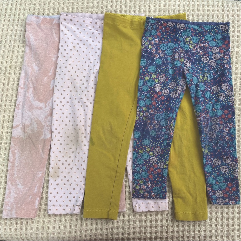 Tea collection play condition leggings pants bundle 4T